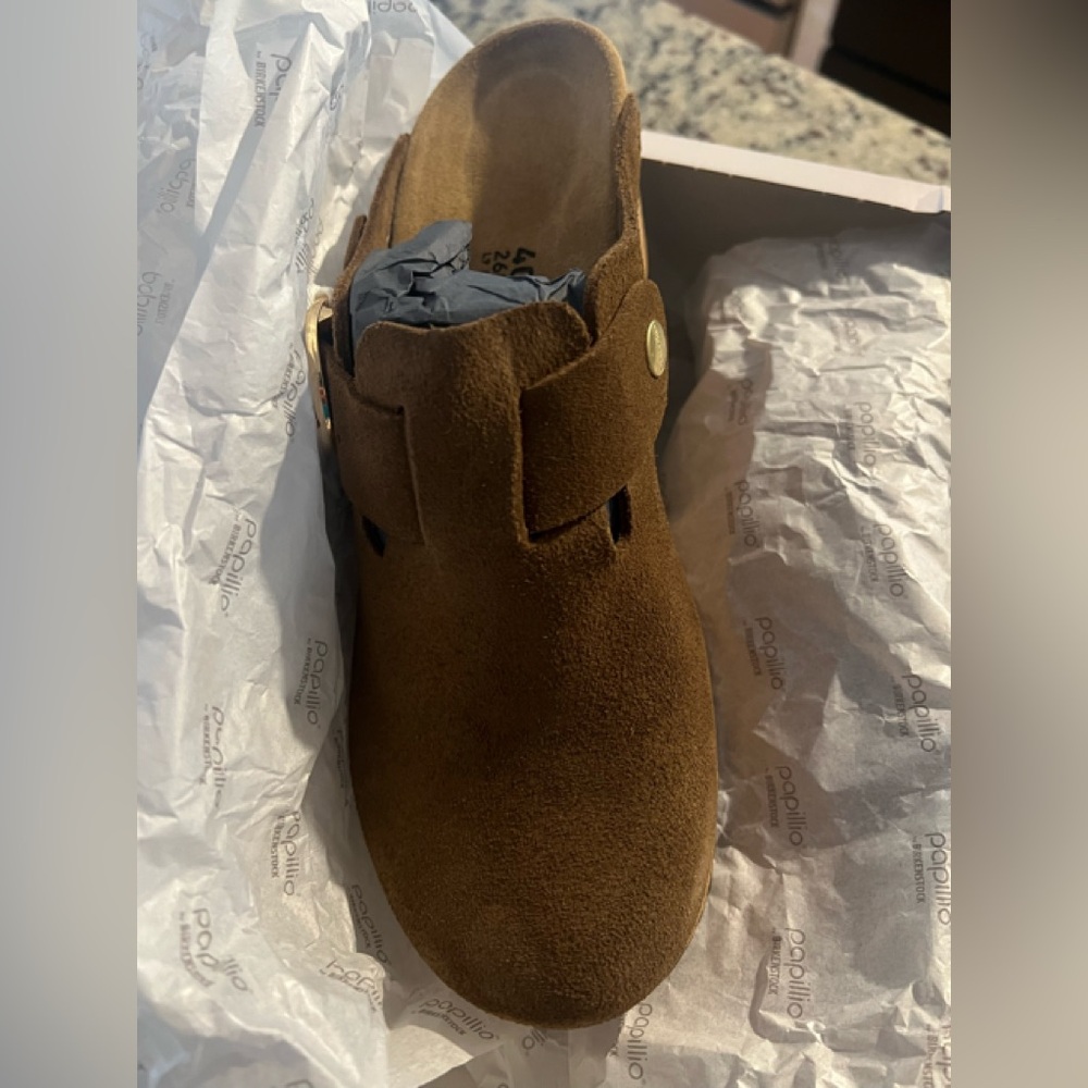 Birkenstocks’ Papillio Fanny Ring-Buckle -Dark Tea-Suede - NEW- size 40 & 39 a - Picture 11 of 15